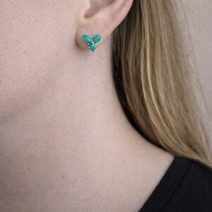 Elegant Green Stud Earrings